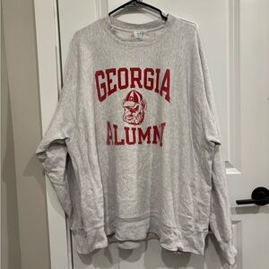 University of Georgia alumni Champion Light Gray Reverse Weave Sweatshirt